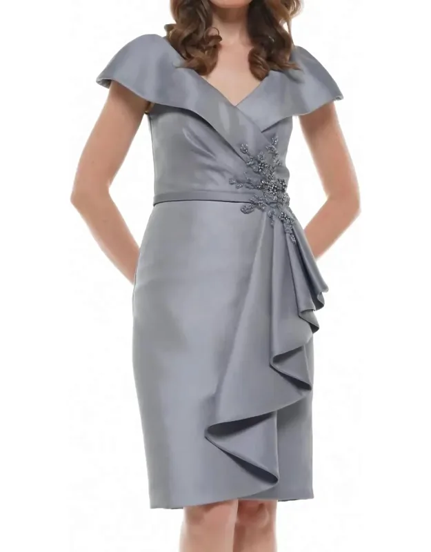 Double Faced Satin Formal Dress