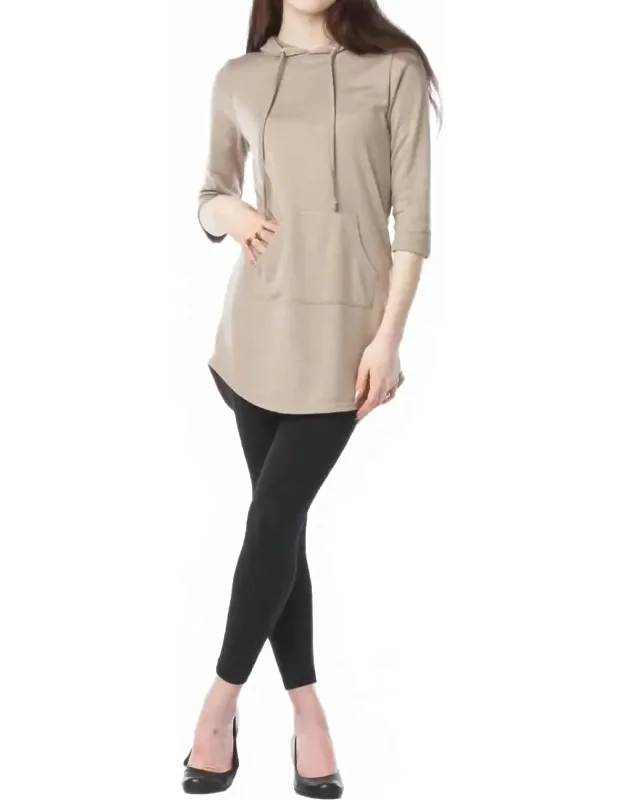 Quarter Sleeve Hoody Dress