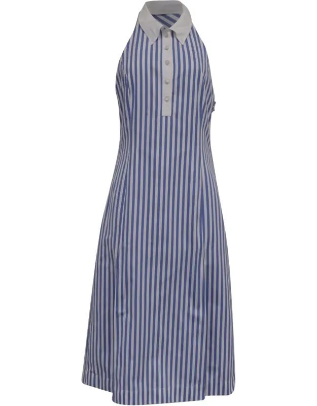 Awning Stripe Halter Polo Dress