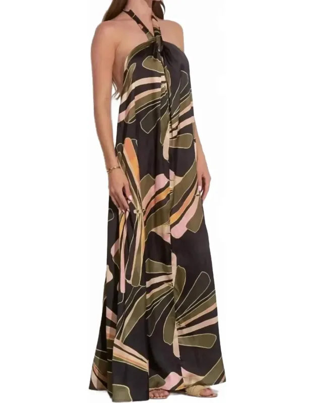 Halter Backless Maxi Dress