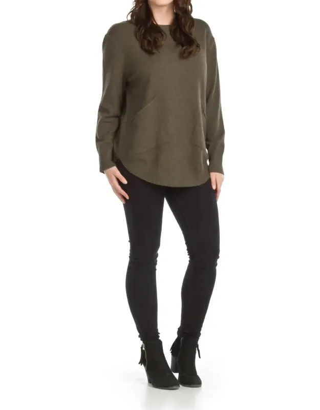 Rounded Hem Tunic Sweater