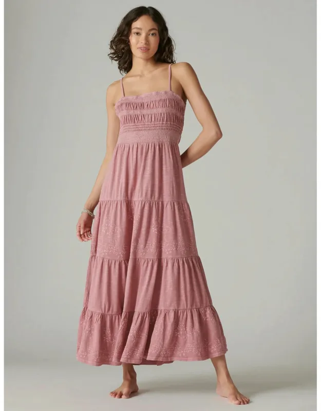 Embroidered Beach Maxi Dress