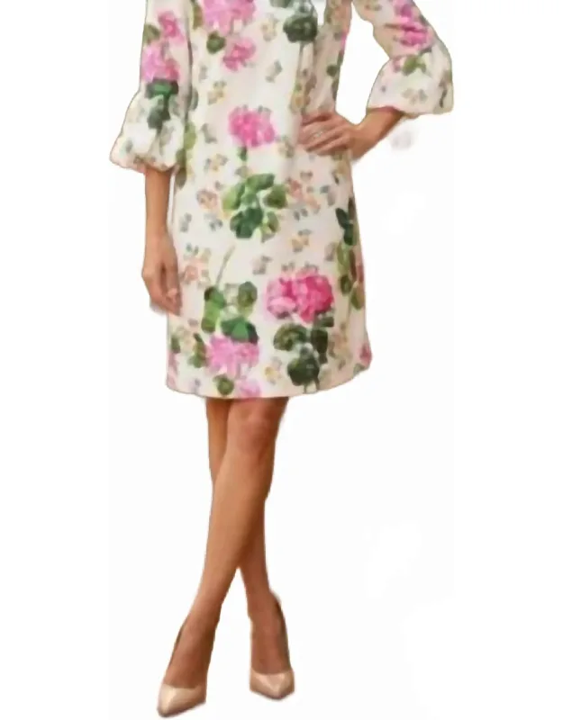 Garden Bubble Sleeve Dress