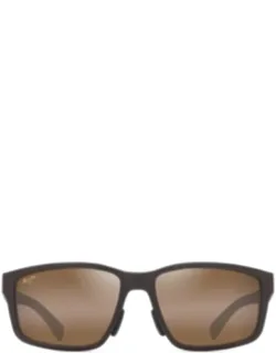 Matte Brown Rectangular Sunglasses