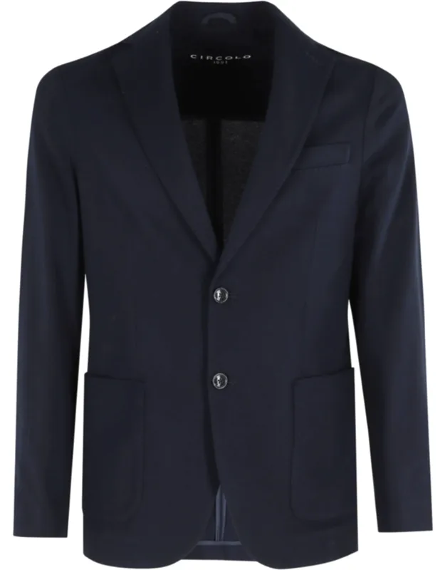 Premium Patch Pocket Button Cuff Cotton-blend Blazer