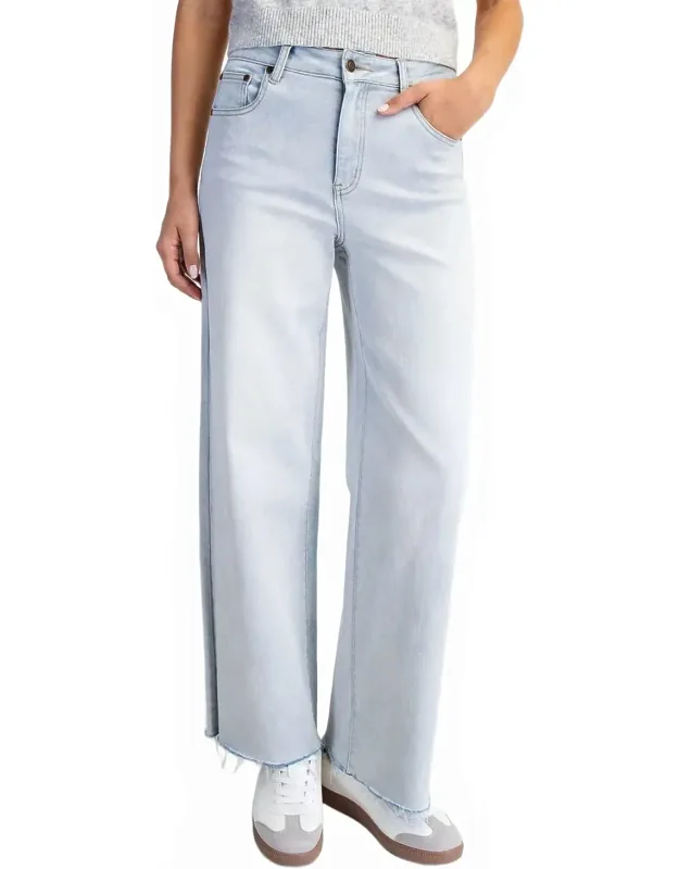 High Rise Wide Leg Denim Jeans