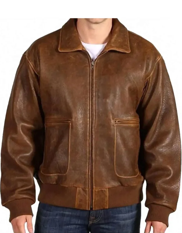 Aero Squadron Leather Bomber Jacket