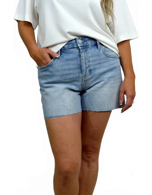 Relaxed Slouch Jean Shorts