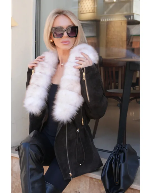 Vivienne Genuine Suede Coat
