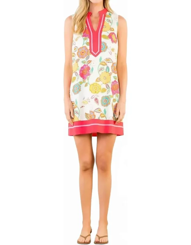 Sleeveless Floral Print Mini Dress