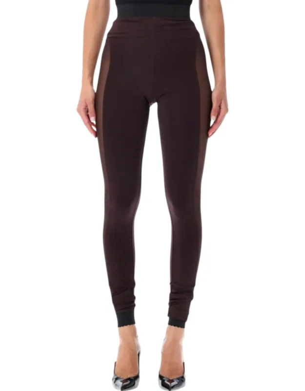 High-waisted Mesh Panel Leggings