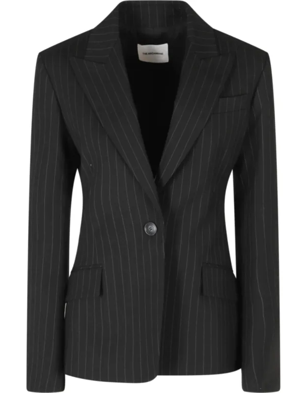 Flap Pocket Single-breasted Cotton-blend Blazer