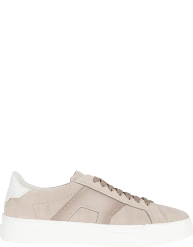 Tumbled Leather Rubber Sole Sneakers