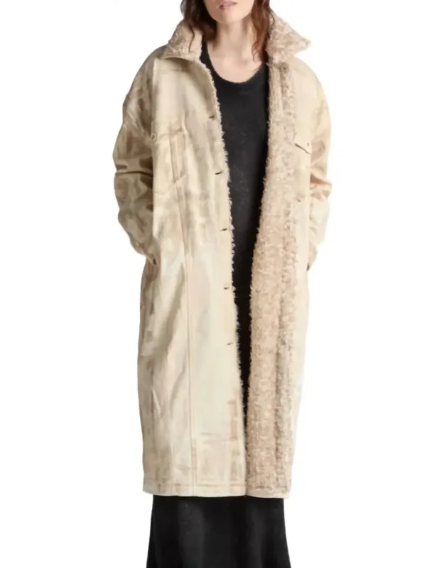 Long Coat With Fur Trim
