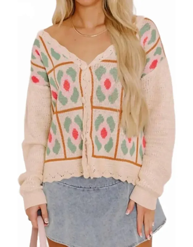 Floral Button Down Cardigan