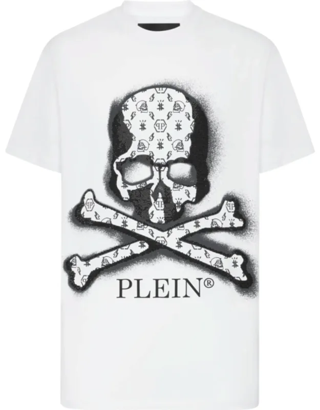T-shirt Round Neck Ss With Metal Logoed Hanging Loop And Two Needle Stitching