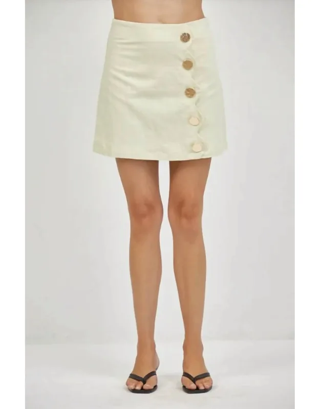 Mod Buttoned Skirt