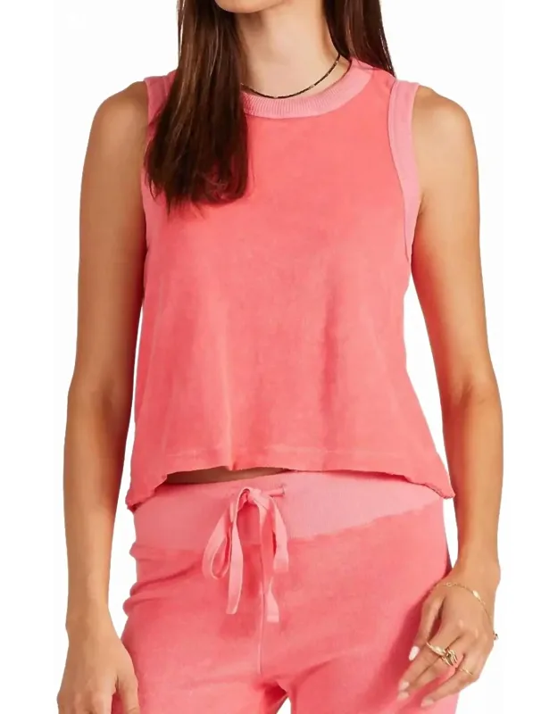 Raw Edge Muscle Tank Top