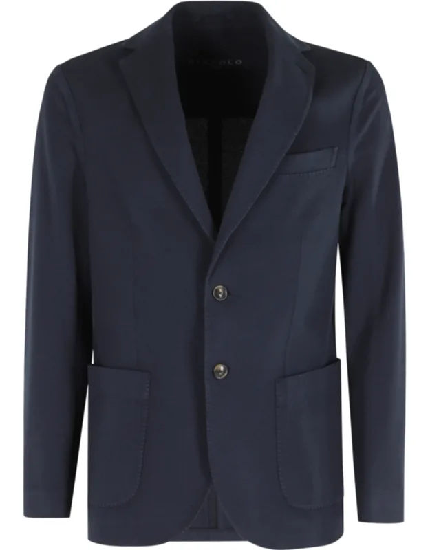 Patch Pocket Cotton-blend Blazer