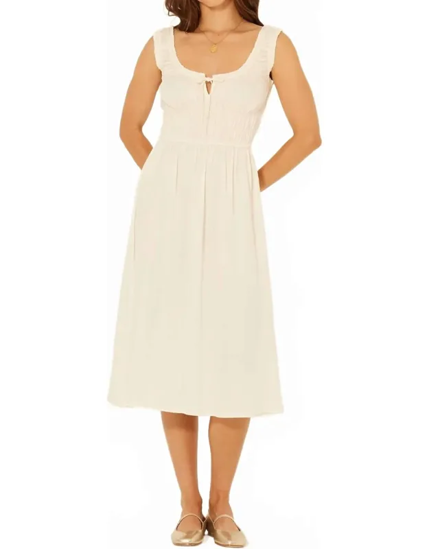 Smocked Waist Midi Dress