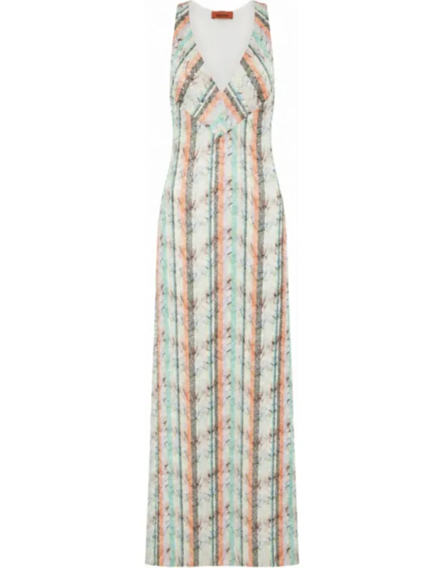 Caperdoni Metallic Viscose Evening Dress