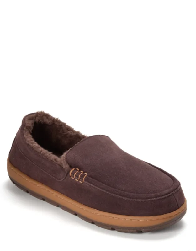 Fitzgerald Genuine Suede Moccasin Slippers