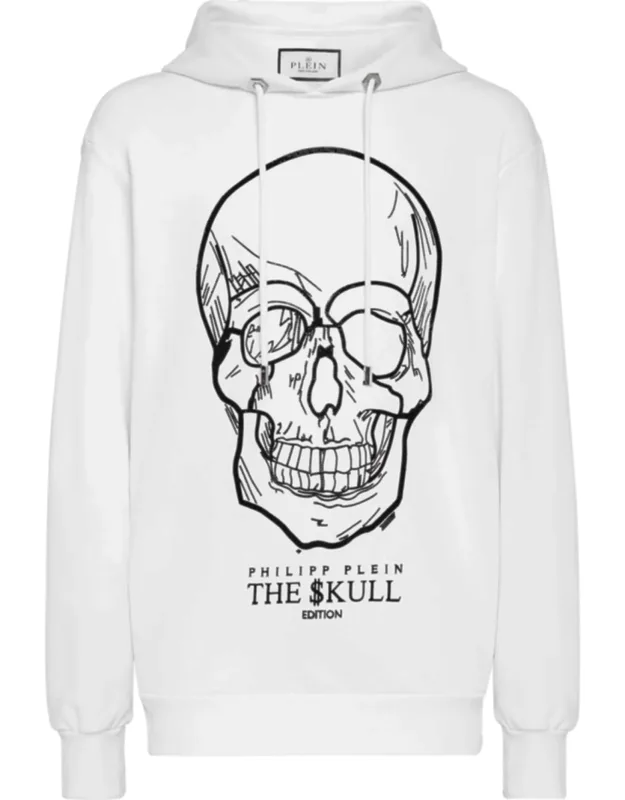 Hoodie Sweatshirt With Skull Stones