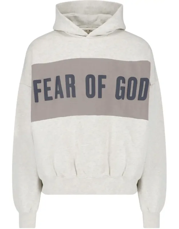 Cotton Contrast Logo Hoodie