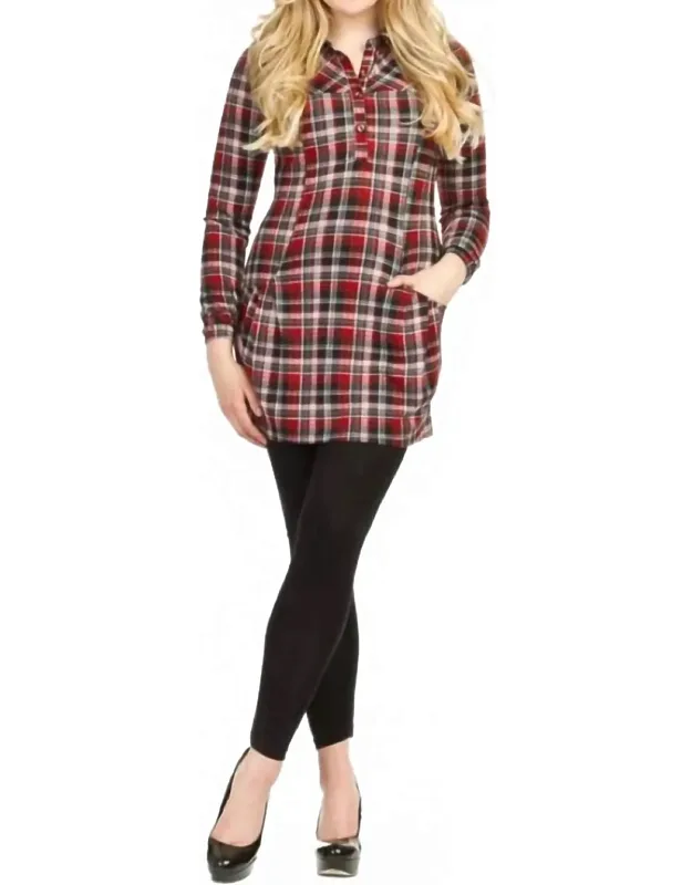 Plaid Dress With Pockets