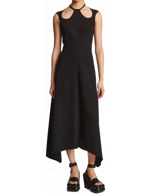 Pre-loved Matte Viscose Crepe A-line Midi Dress