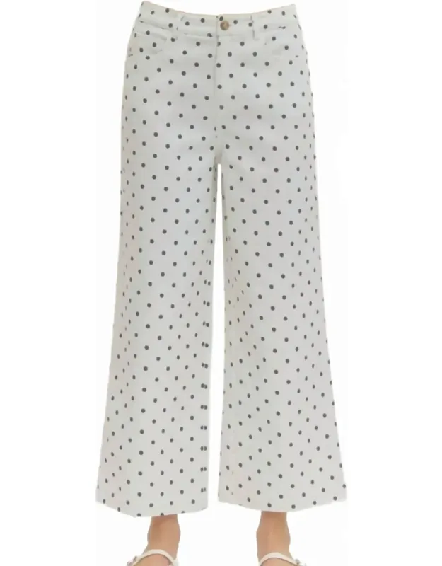 Polka Dot Wide Leg Pants
