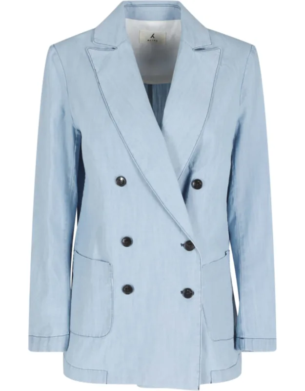 Double-breasted Denim Blazer
