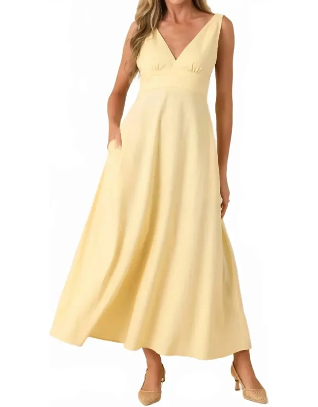 Linen Blend Maxi Dress