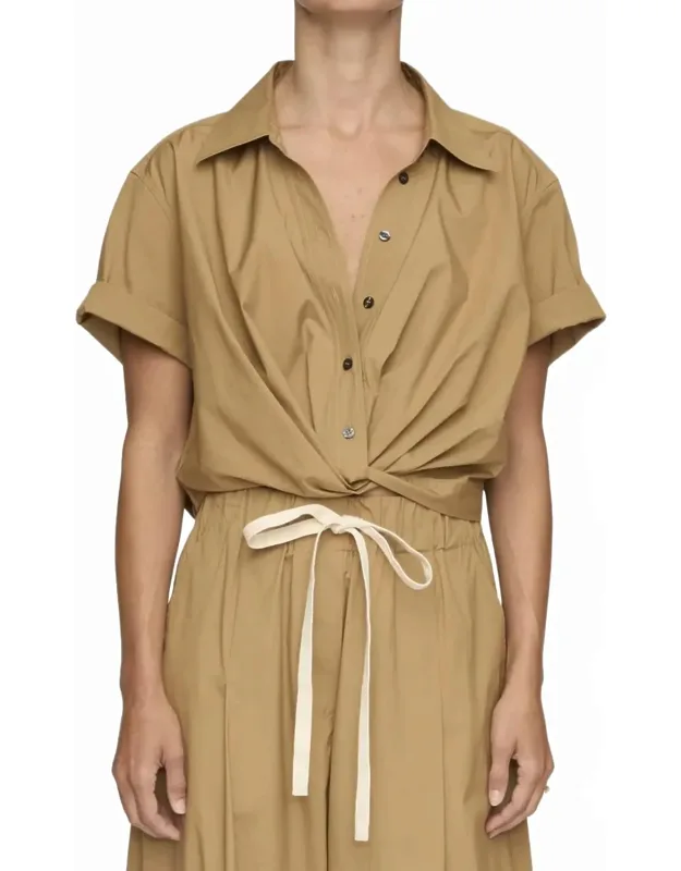 Cropped Cotton Shirt