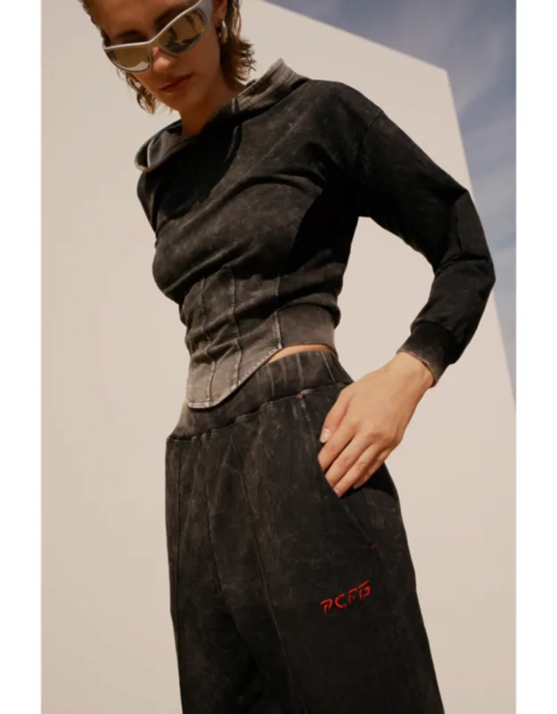 Pure Cotton Free Heaven Acid Wash Sweatpants