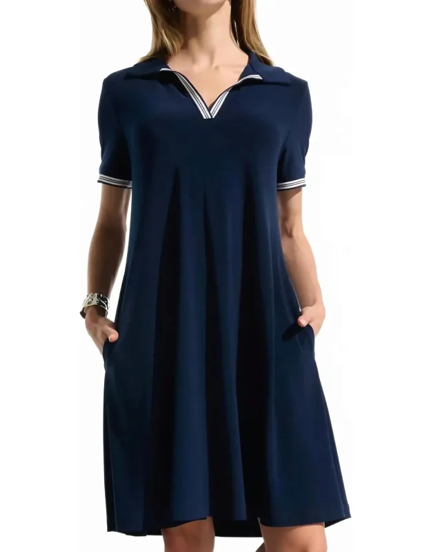 Silky Knit Trapeze Mini Dress