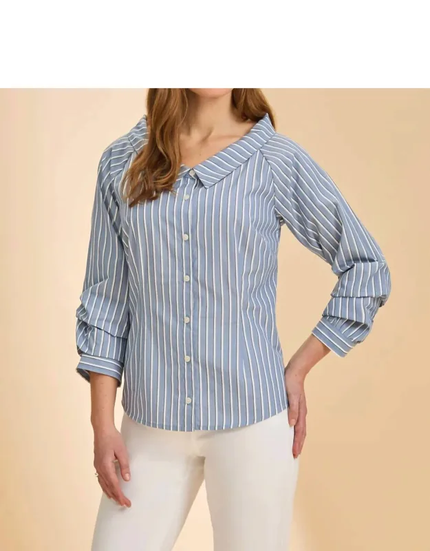 3/4 Sleeve Boatneck Shirt