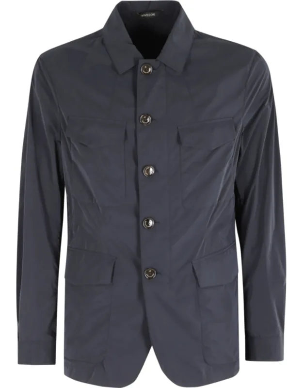 Nylon Light Cropped Shoulders Jacket