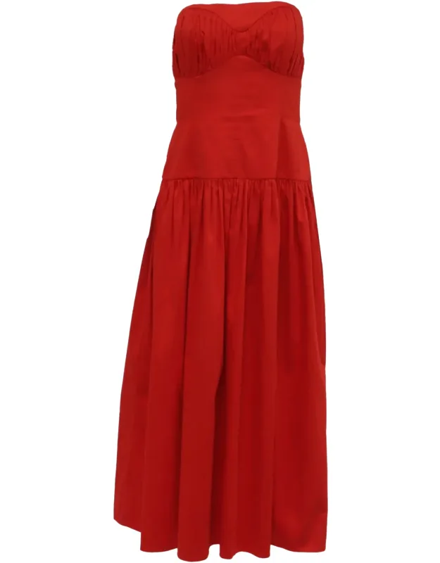 Strapless Midi Dress