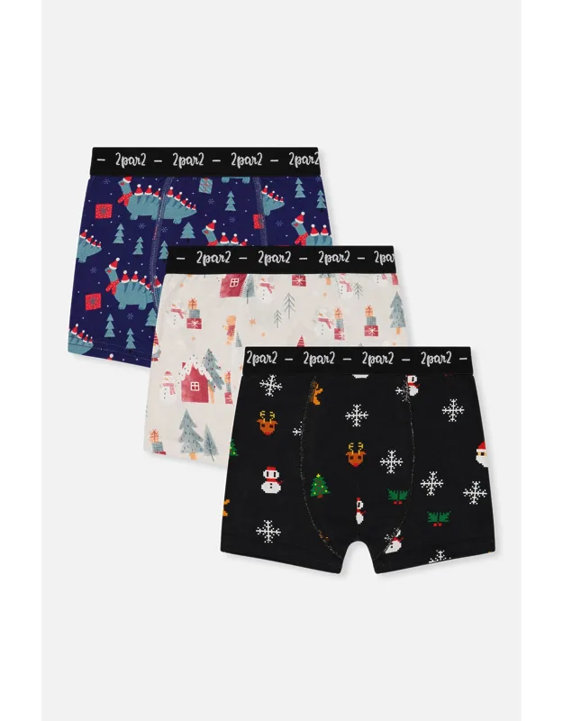 Boxer Pack Of 3 Holiday Prints