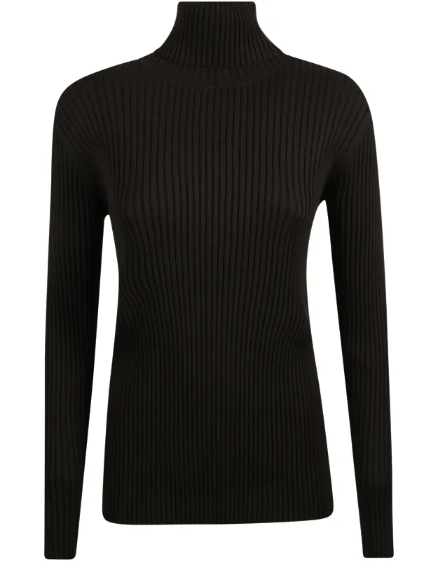 Rilla High Ribbed Viscose Turtleneck Sweater