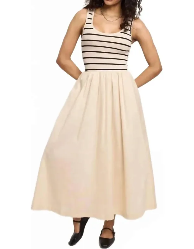 Knit Poplin Dress