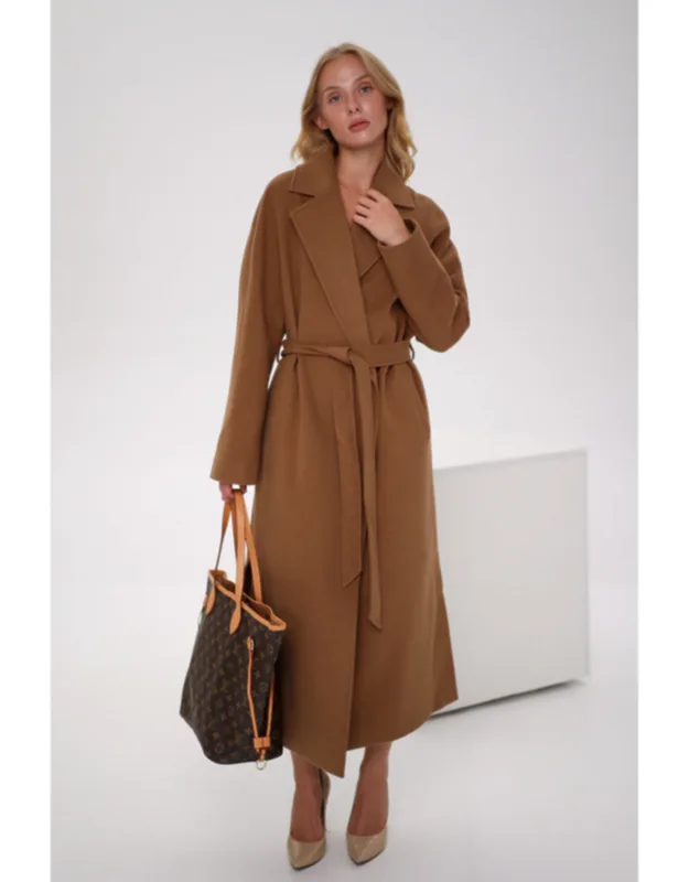 Comfort Wraparound Wool Cashmere Coat