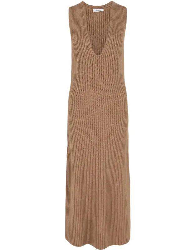 Sleeveless Ribbed Knit Dress