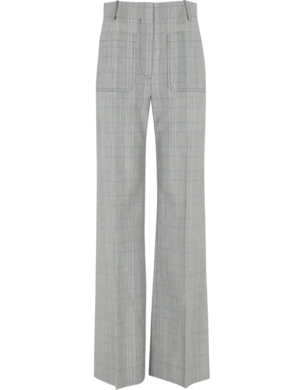 Alina Front-patch Flared Wool Pants