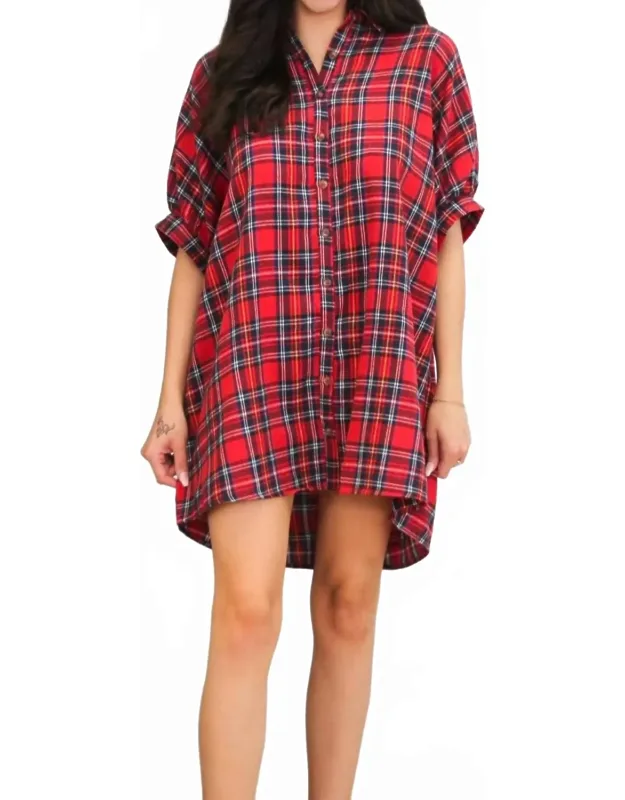 Plaid Shirt Dress