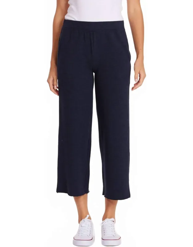 Cropped Easy Fit Drawstring Pants