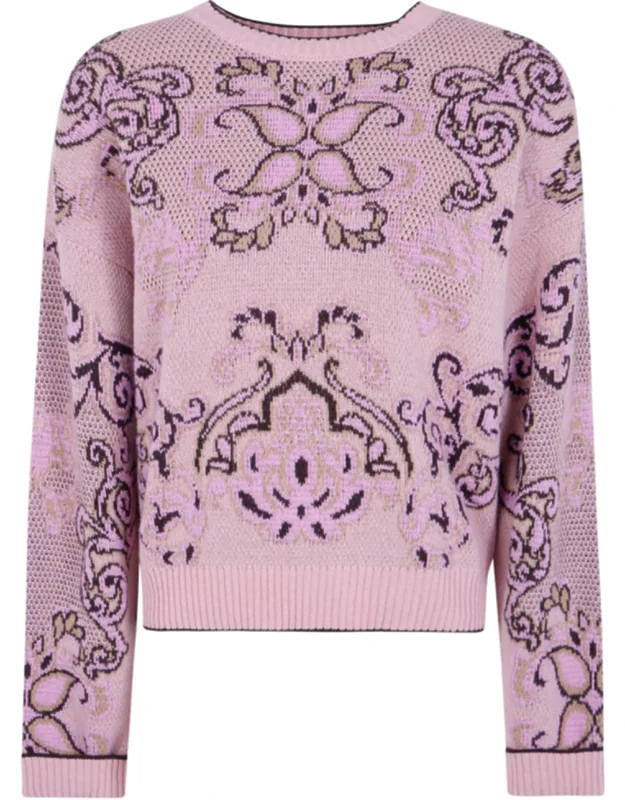 Knitted Floral Sweater