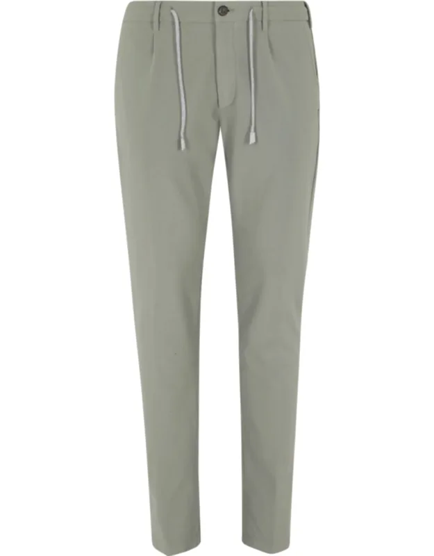 Drawstring-band Cotton-blend Jogger Pants