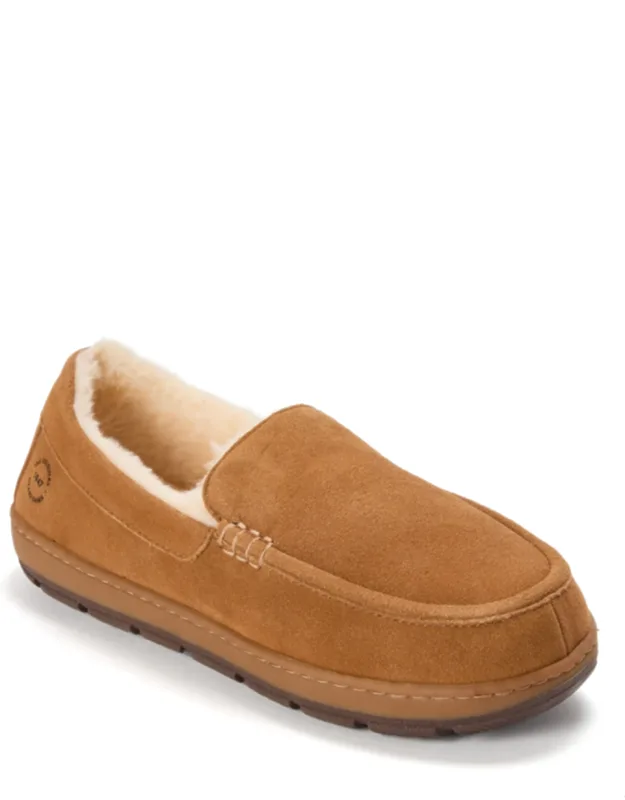 Fitzgerald Genuine Suede Moccasin Slippers